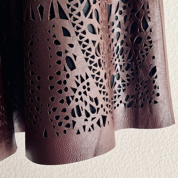 Parker "Filomenia" Perforated Leather Skirt - Picture 11 of 15